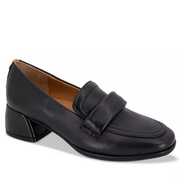 NEW! Gentle Souls by Kenneth Cole Women's Black Leather Easton Slip On Loafer - Picture 1 of 14